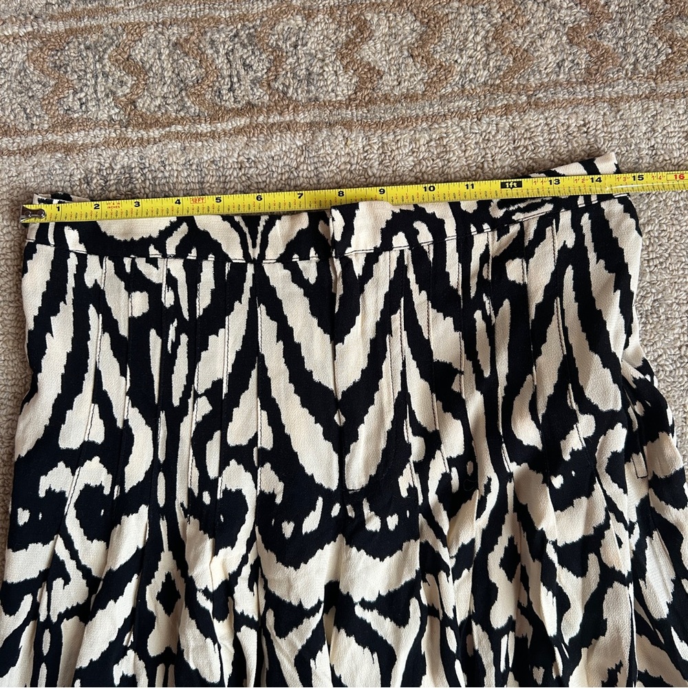 Free People Boho Funky Wide Leg Flowy Black and Cream Flare Pants, Women’s S - Picture 8 of 10